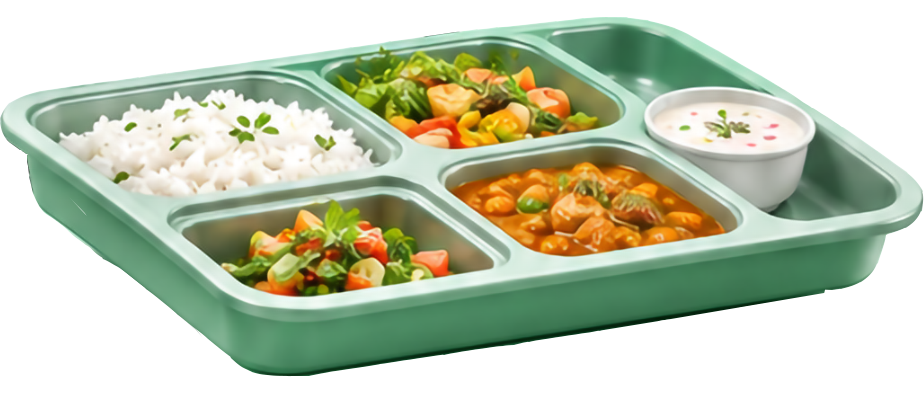 Canteen food tray